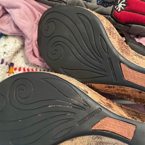 Born sandals black leather straps wedge heels - Picture 2 of 5